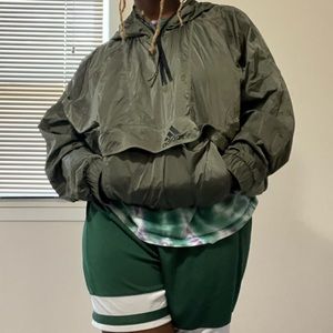 XL Hunter green Adidas windbreaker